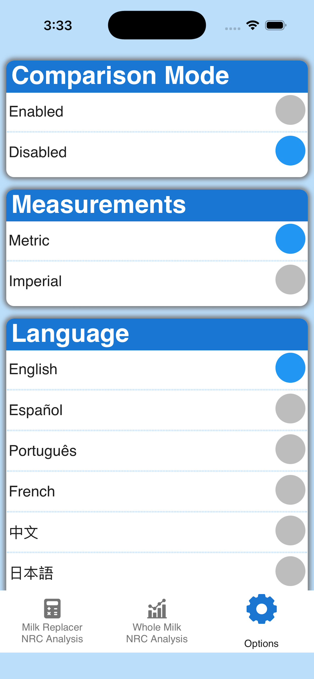 Purina NRC Milk Calculator screenshot 3