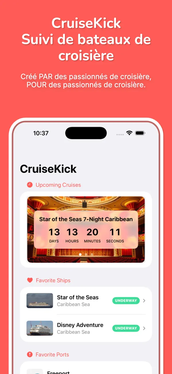 Screenshot #1 pour Tracker Navires Croisière