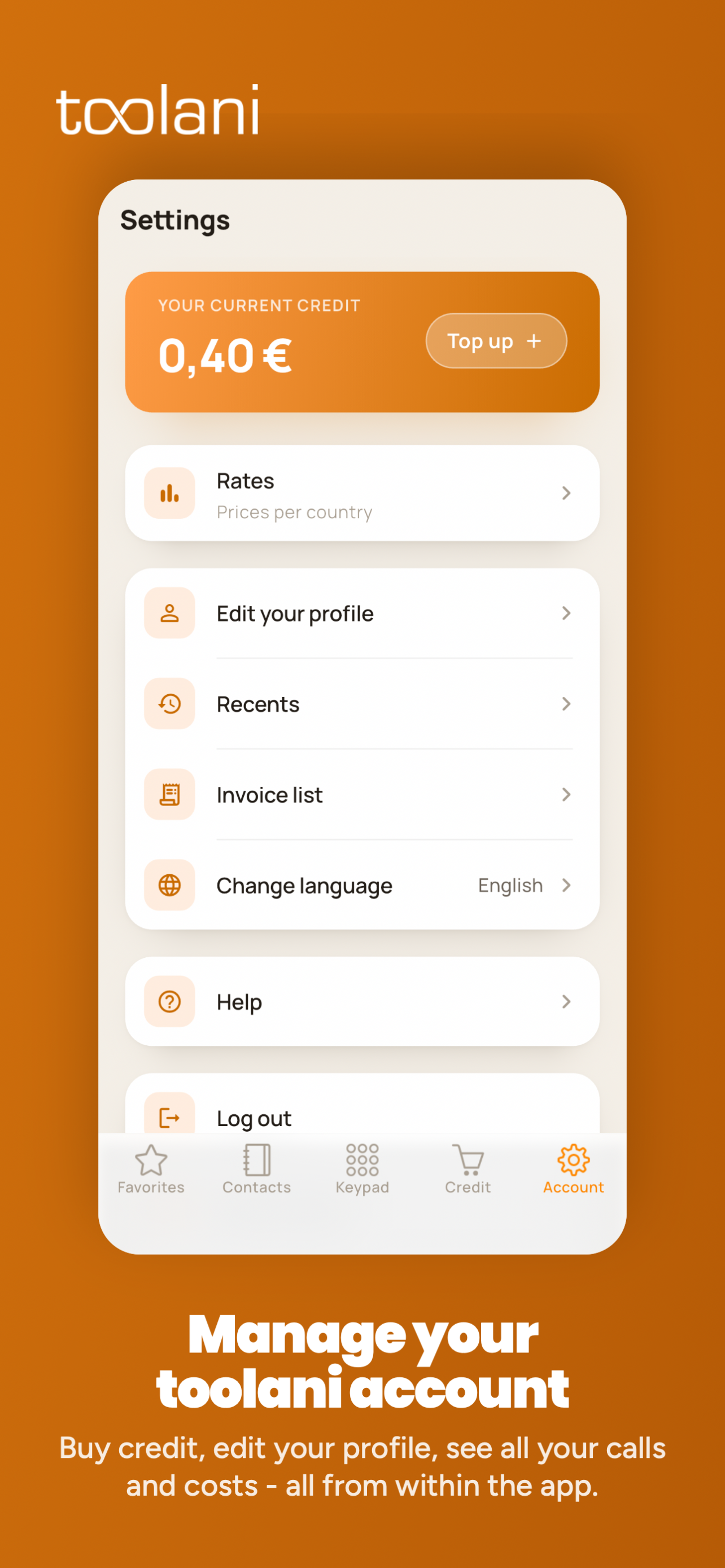 toolani: International Calling screenshot 5