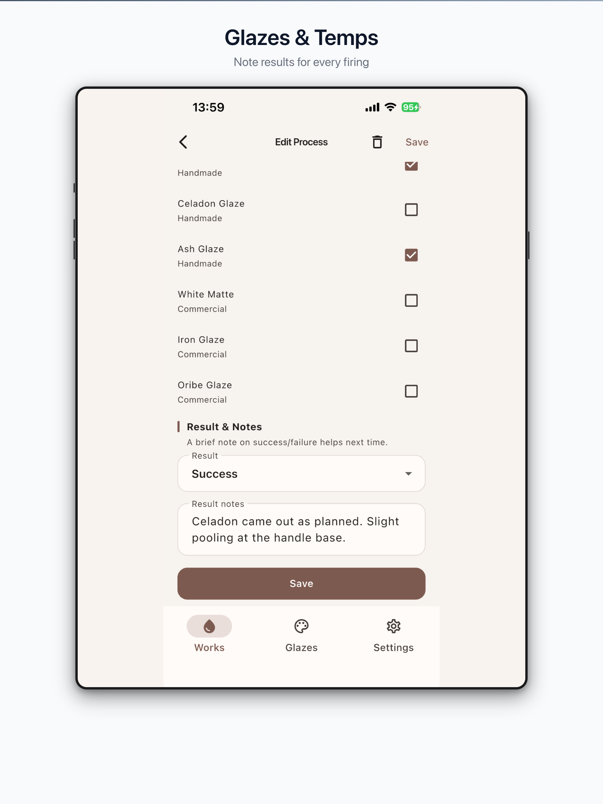 KilnNote screenshot 11