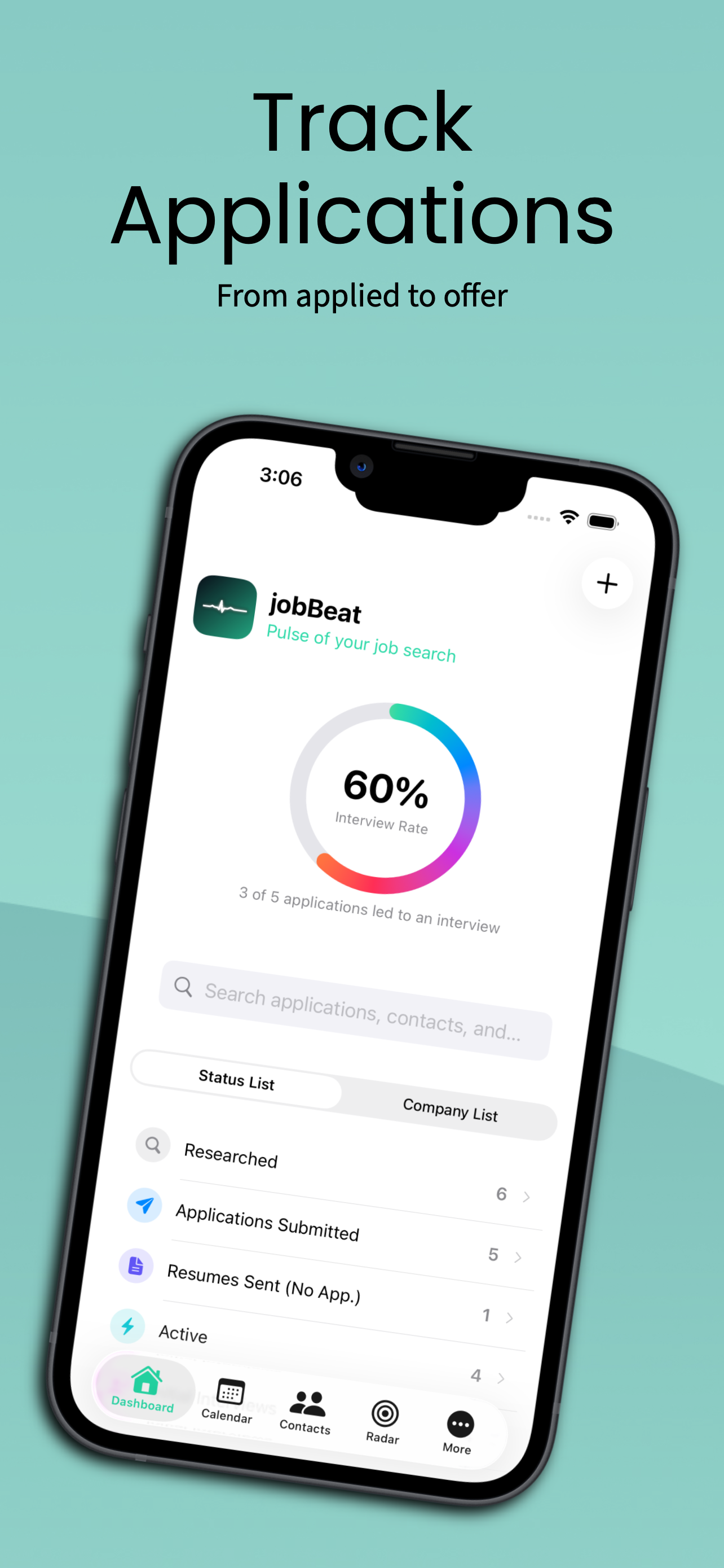 jobBeat screenshot 2