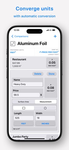 Comparator - Price Per Unit screenshot