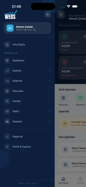 WEGS - Şirketini Cebinde Taşı screenshot 2