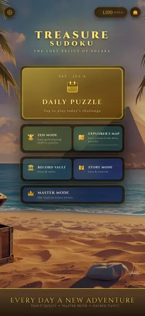 Treasure Sudoku screenshot 1