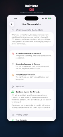 Phone Spam Pattern Blocker Screenshot 8 of 10