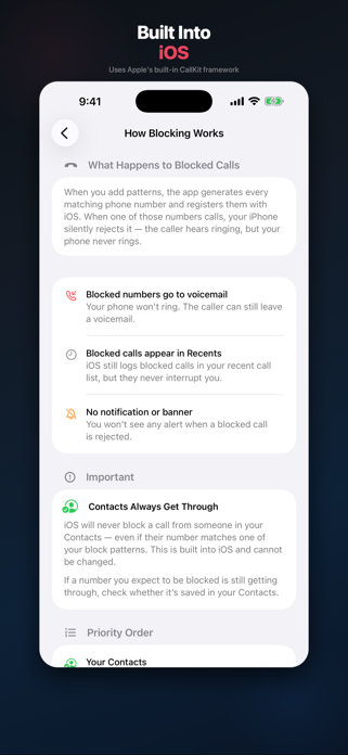 Phone Spam Pattern Blocker Screenshot 8 of 10