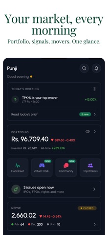 Punji: Nepal Stock Market iPhone screenshot