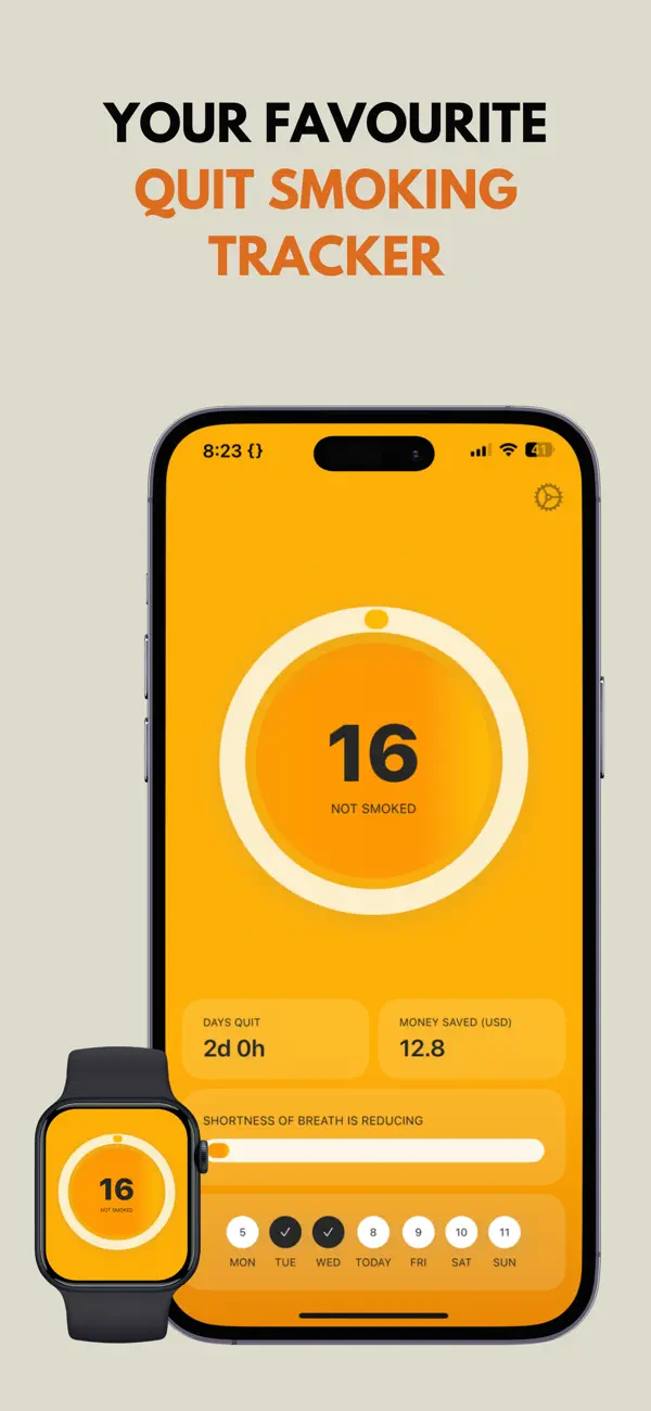 #1. ExSmoke: Quit Smoking Tracker (iOS) By: Viren Baid