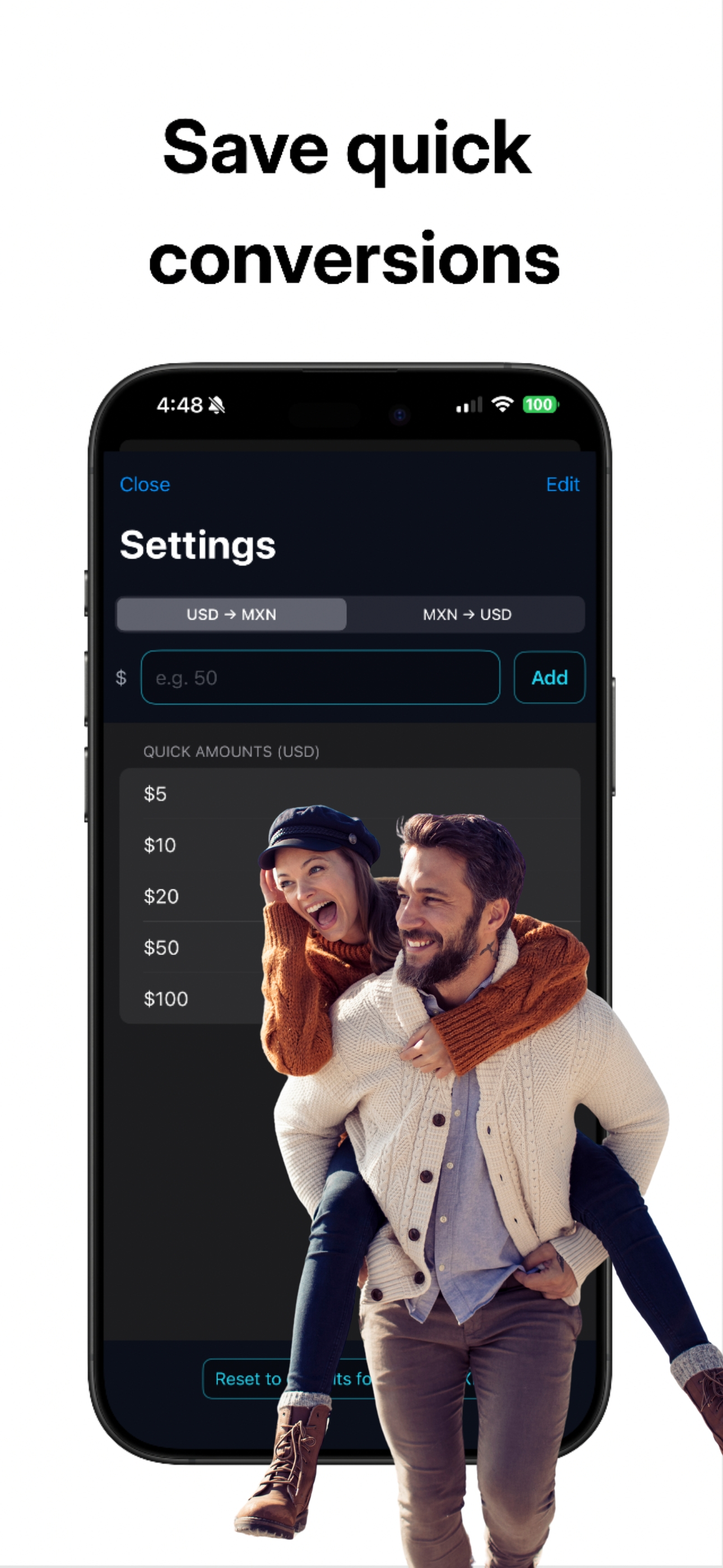 Pesos to Dollars Conversion DP