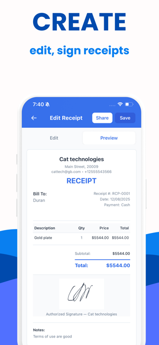 Receipt Maker : Make Receipt Screenshot 2 of 5