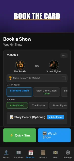 Wrestling Tycoon: Promoter GM screenshot 1