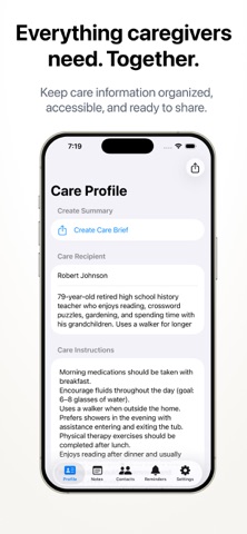 CareBrief: Caregiver Notes screenshot
