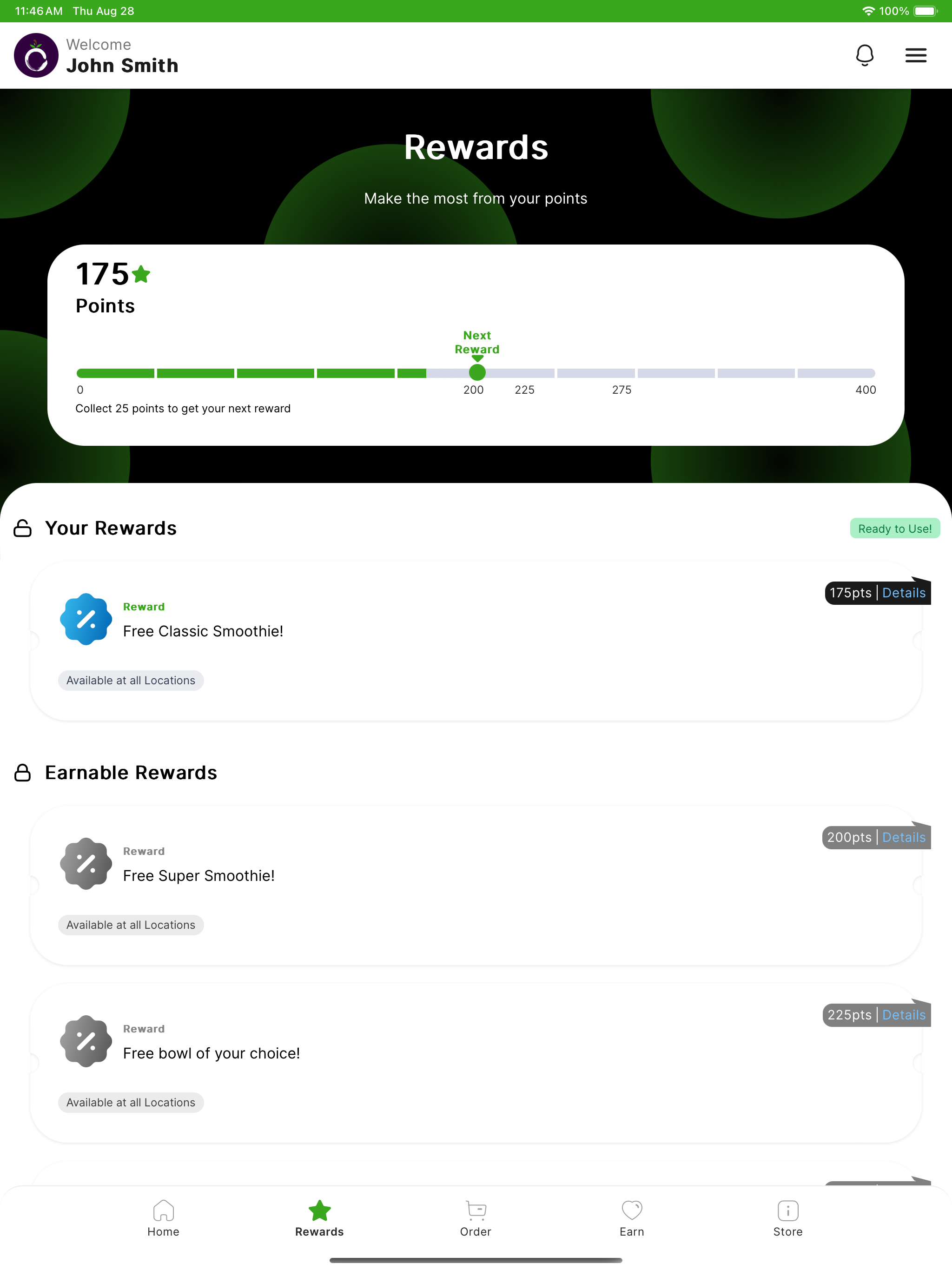 Vibe Foods Rewards