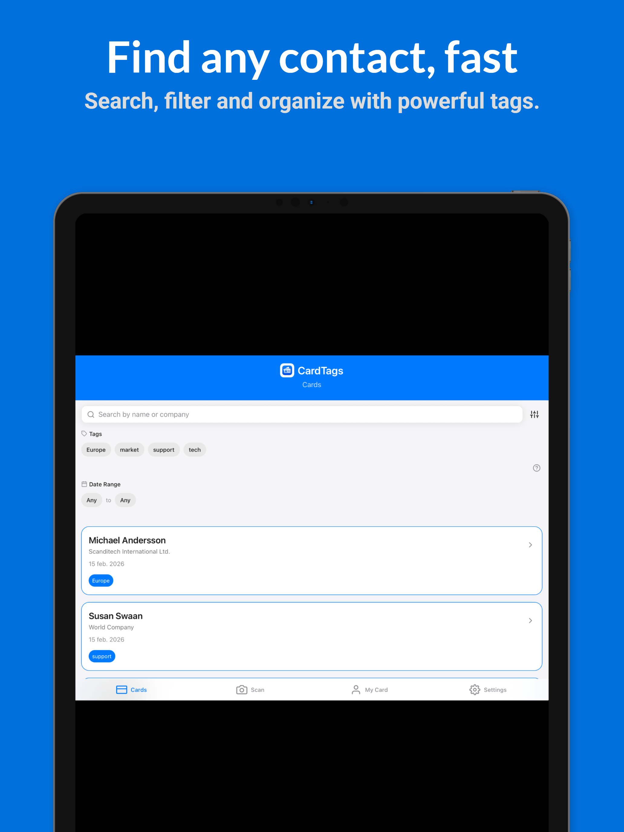CardTags Business Card Scanner screenshot 6