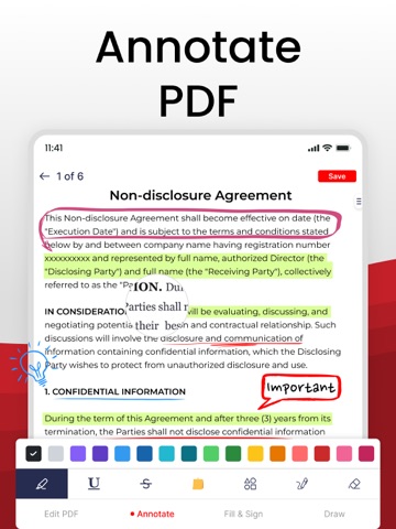 PDF Editor - Read, Fill & Edit iPad screenshot