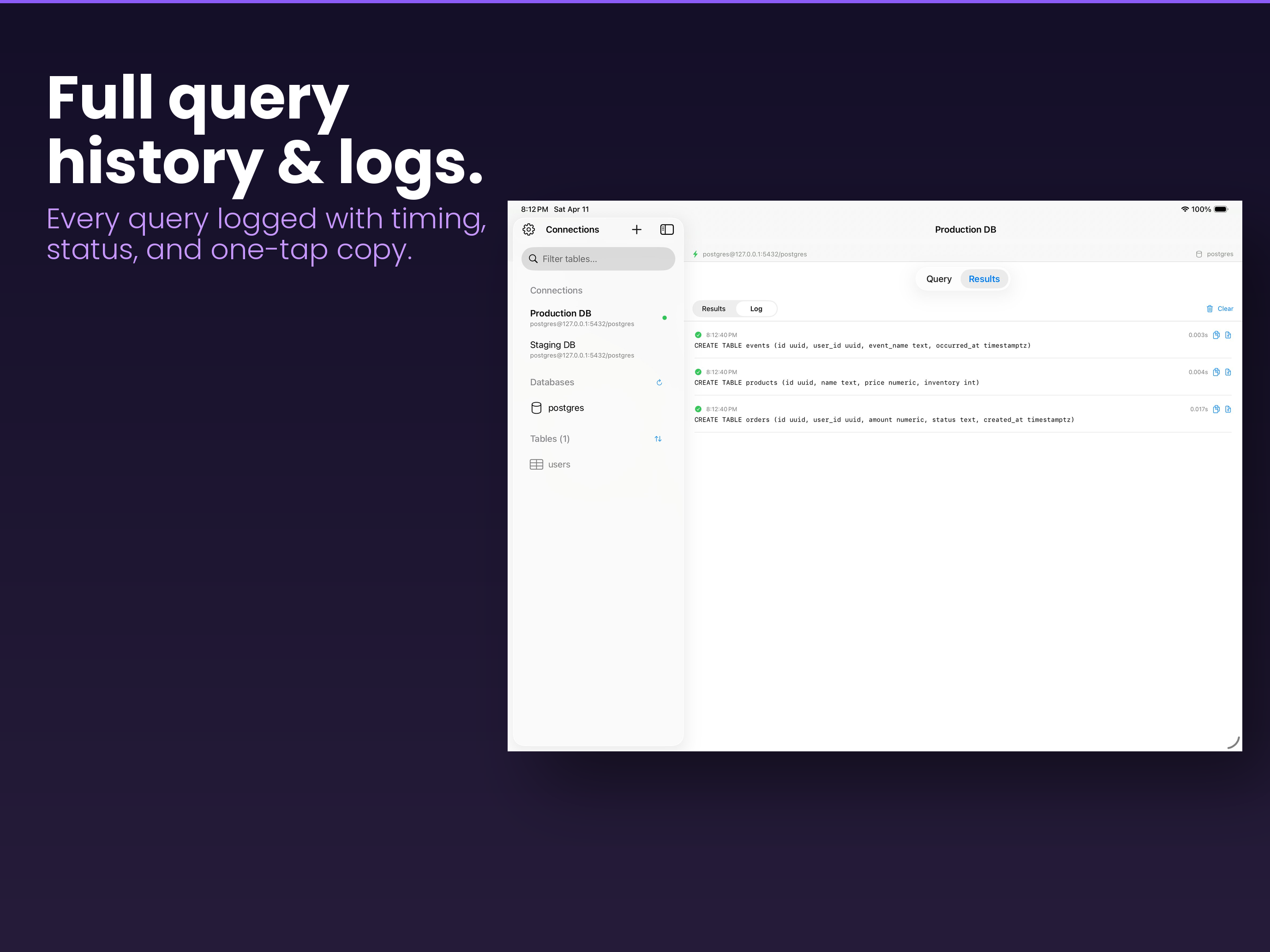 Postgres Editor