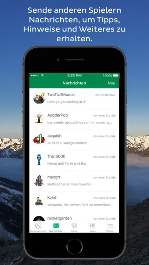 Screenshot von Geocaching® auf dem iPhone 5