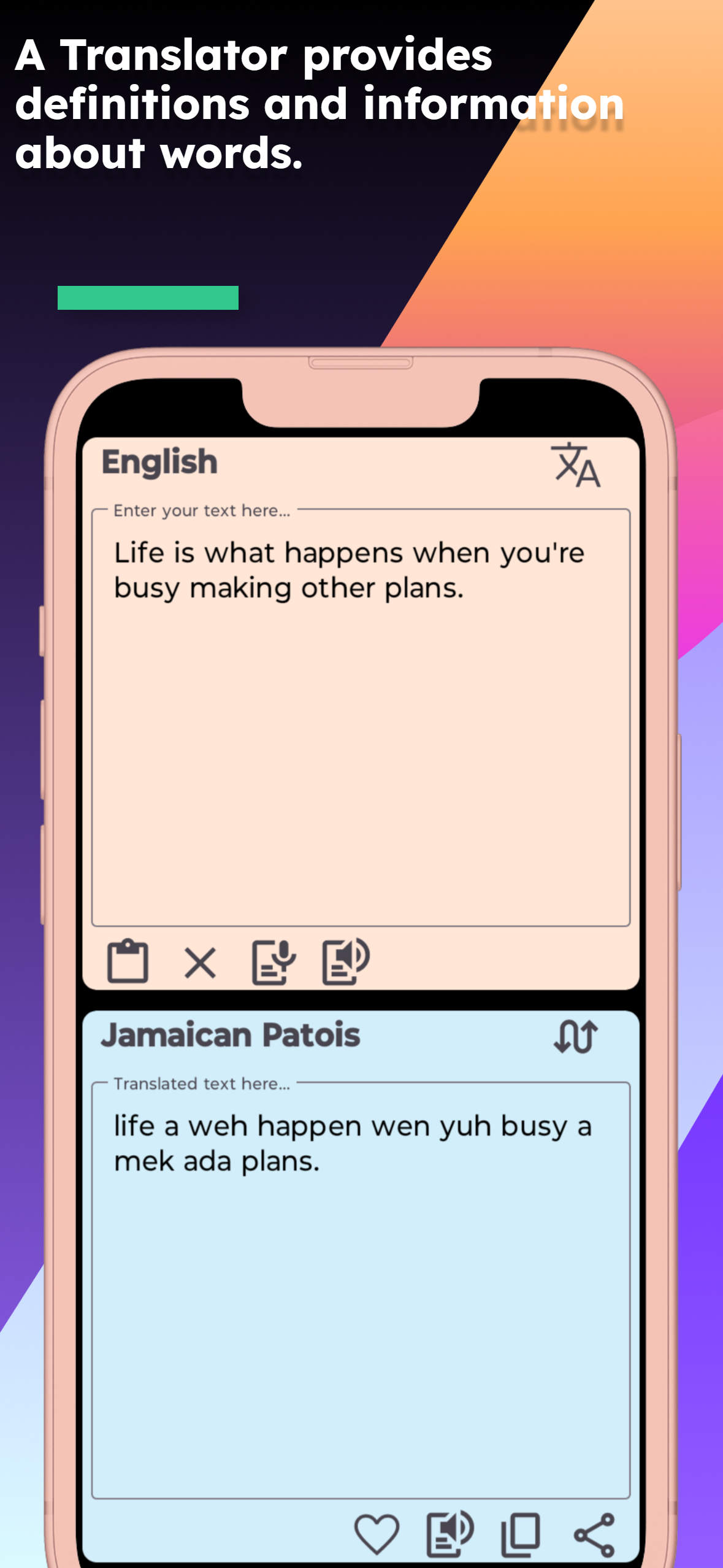 English Jamaican Patois Transl