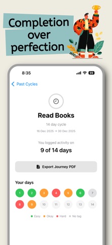 Habit Tracker - Reflect iPhone screenshot