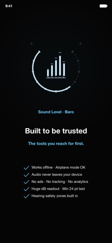 Sound Level · Baro iPhone screenshot