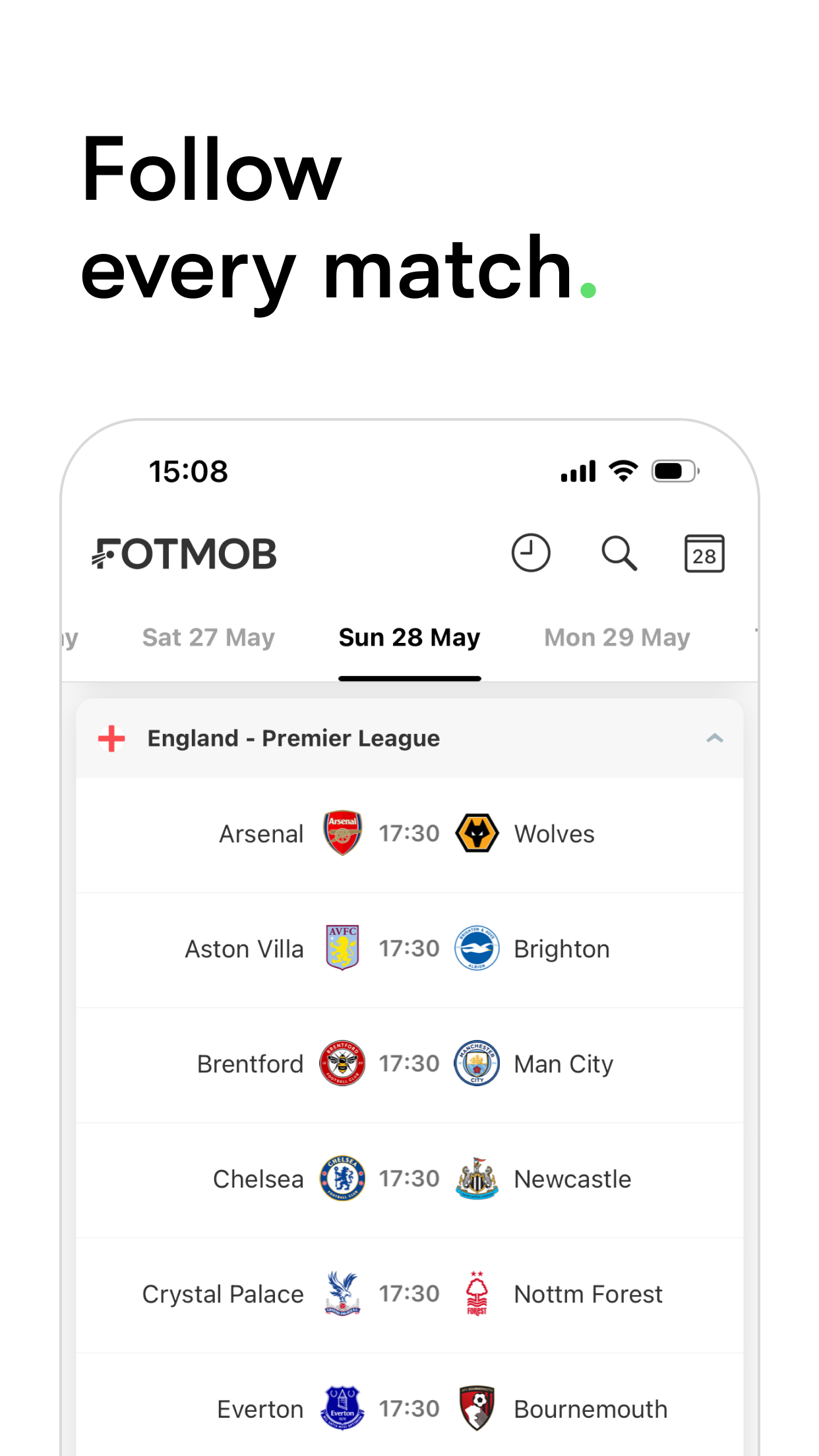 FotMob - Soccer Live Scores screenshot 1