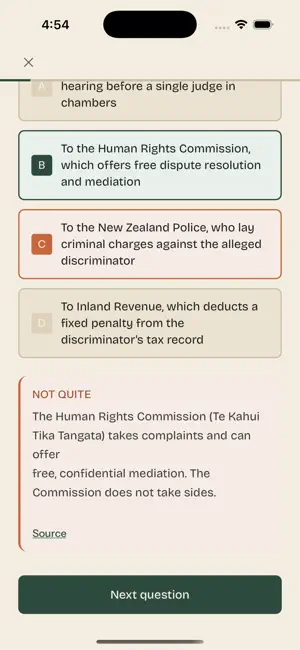 NZ Citizenship Test screenshot 4