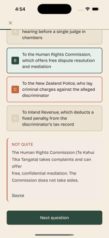 NZ Citizenship Test Screenshot 4 of 5