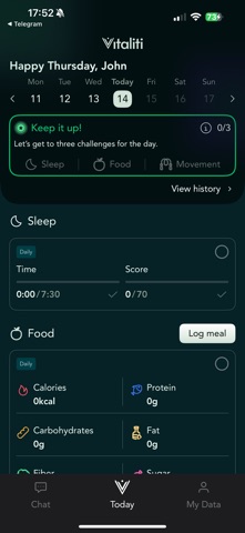 Vitaliti iPhone screenshot