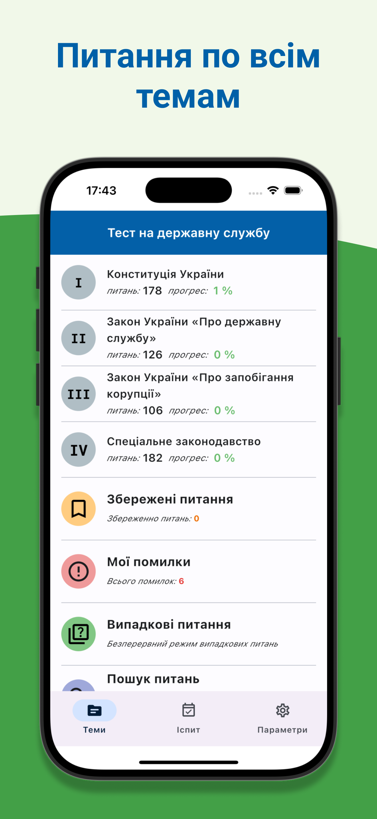 Державна служба Тест