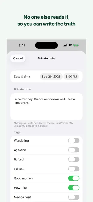HitoriLog: Caregiver Diary screenshot 2