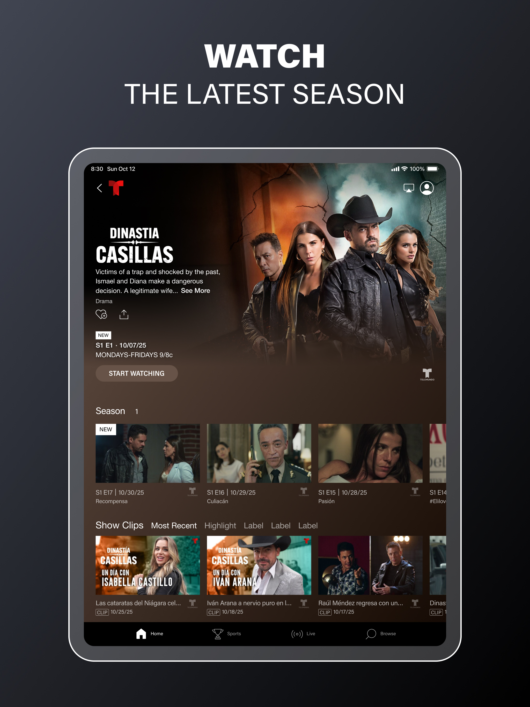 Telemundo: Series y TV en vivo screenshot 11
