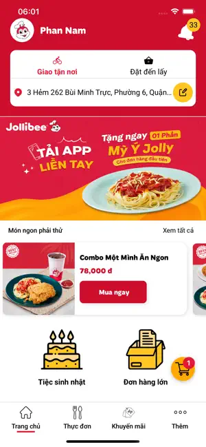 Jollibee Vietnam iPhone screenshot 2
