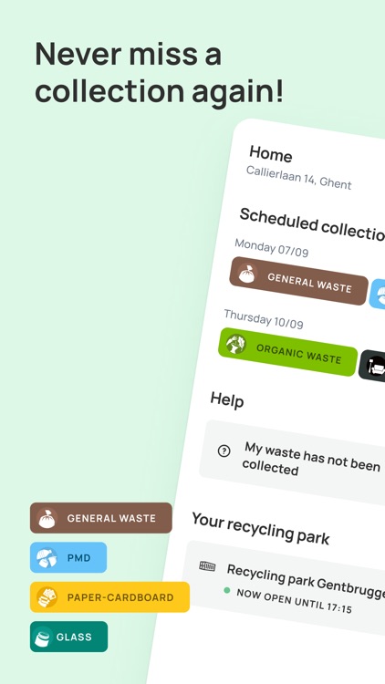 Recycle! - Collection calendar