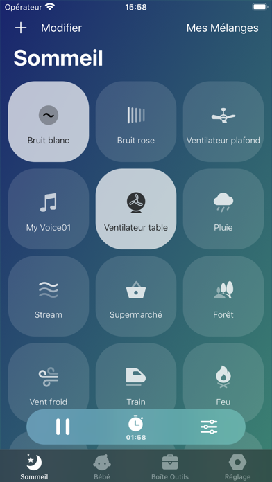 Screenshot #1 pour Bruit Blanc - Bruit Sommeil