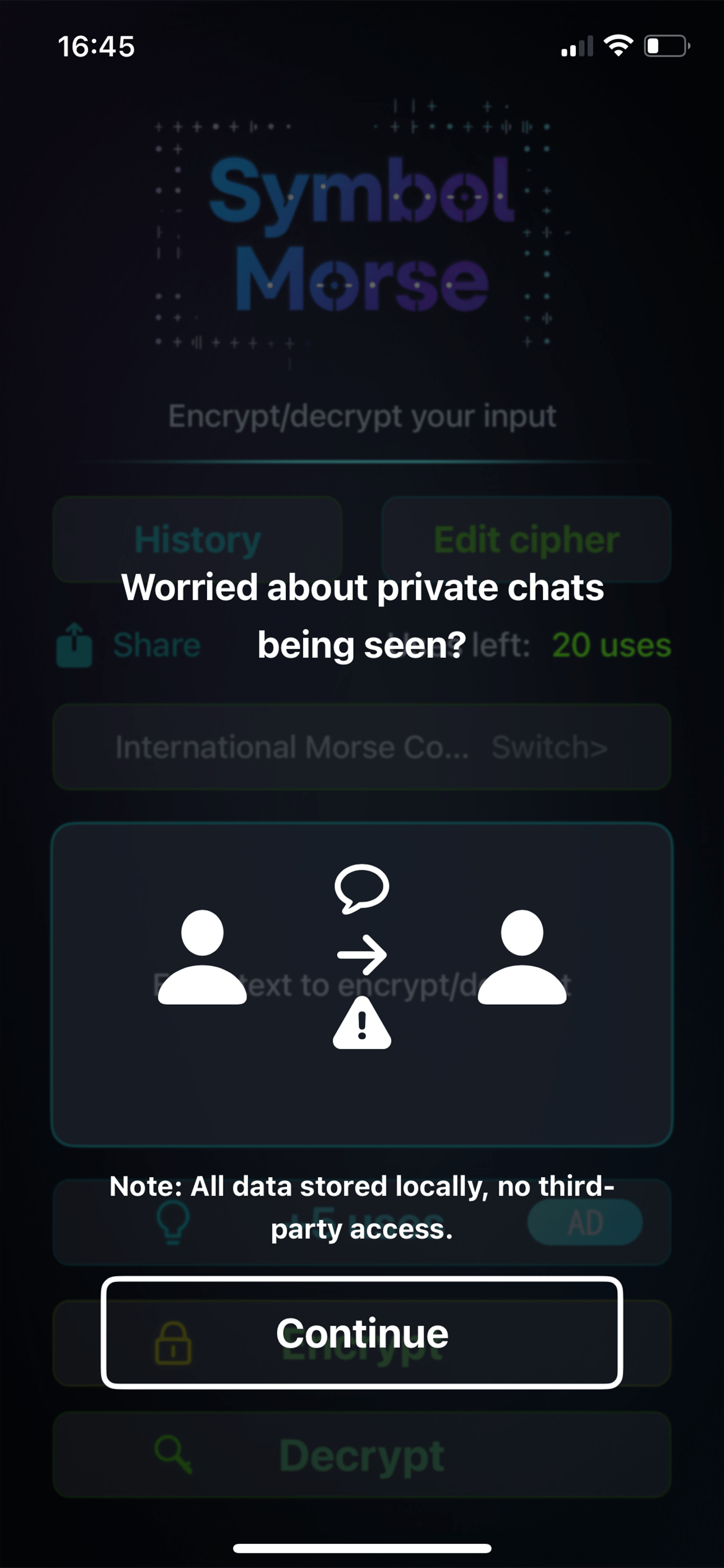 Symbol Morse screenshot 2