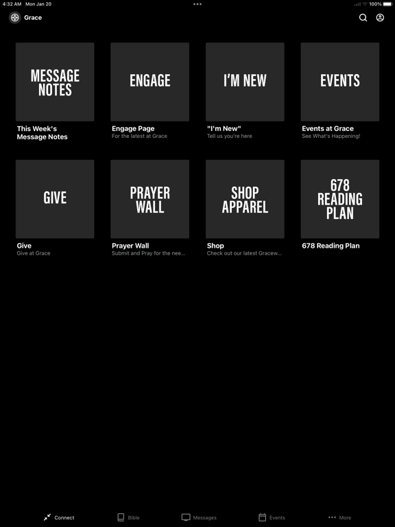 Grace Fellowship iPad screenshot 1 - Lifestyle app