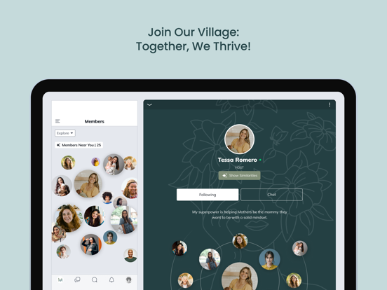 MOMSET Community iPad screenshot 1 - Social Networking app