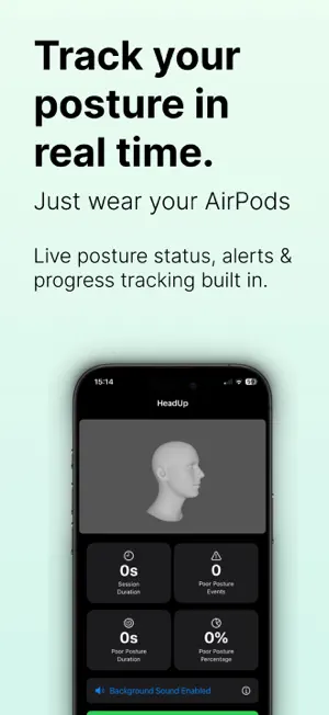 HeadUp: Posture & Neck Coach screenshot 1