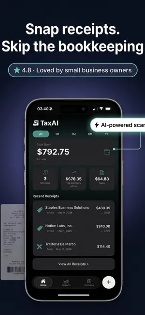 TaxAI - Receipt Tracker screenshot 1