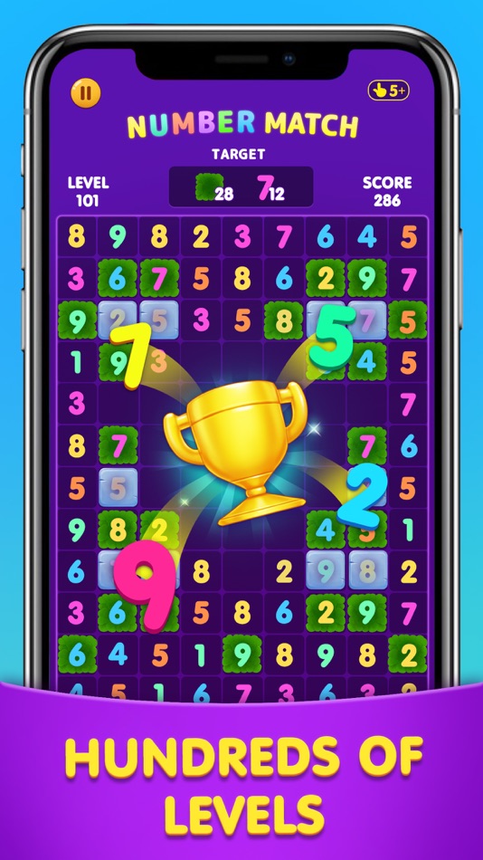 #8. Number Match: Ten Crush Puzzle (iOS) By: UNICO STUDIO
