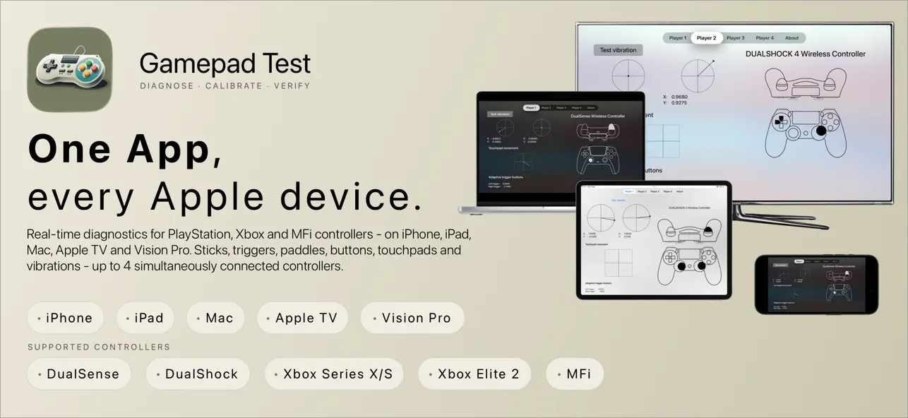 Screenshot #1 pour Gamepad Test