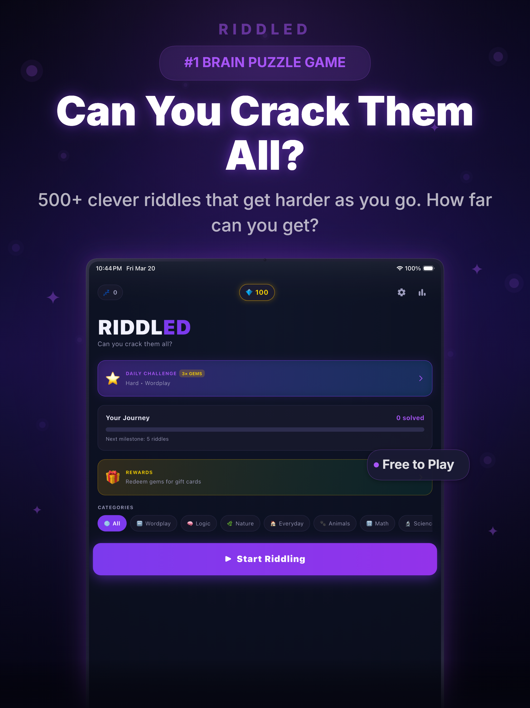 Riddled: Daily Brain Teasers