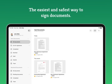 Zoho Sign - Fill & eSign Docs iPad screenshot