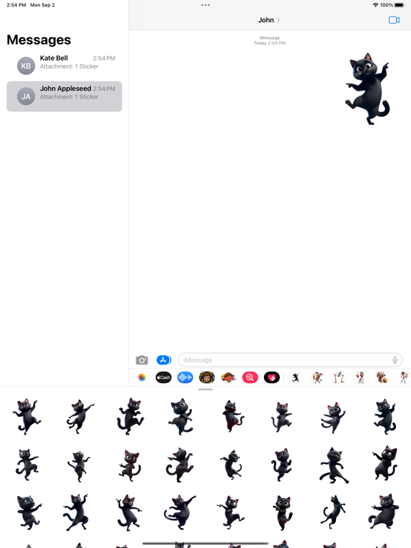 Screenshot #4 pour Dancing Black Cat Stickers