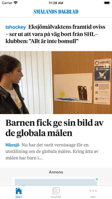 Smålands Dagblads Nyhetsapp Screenshot