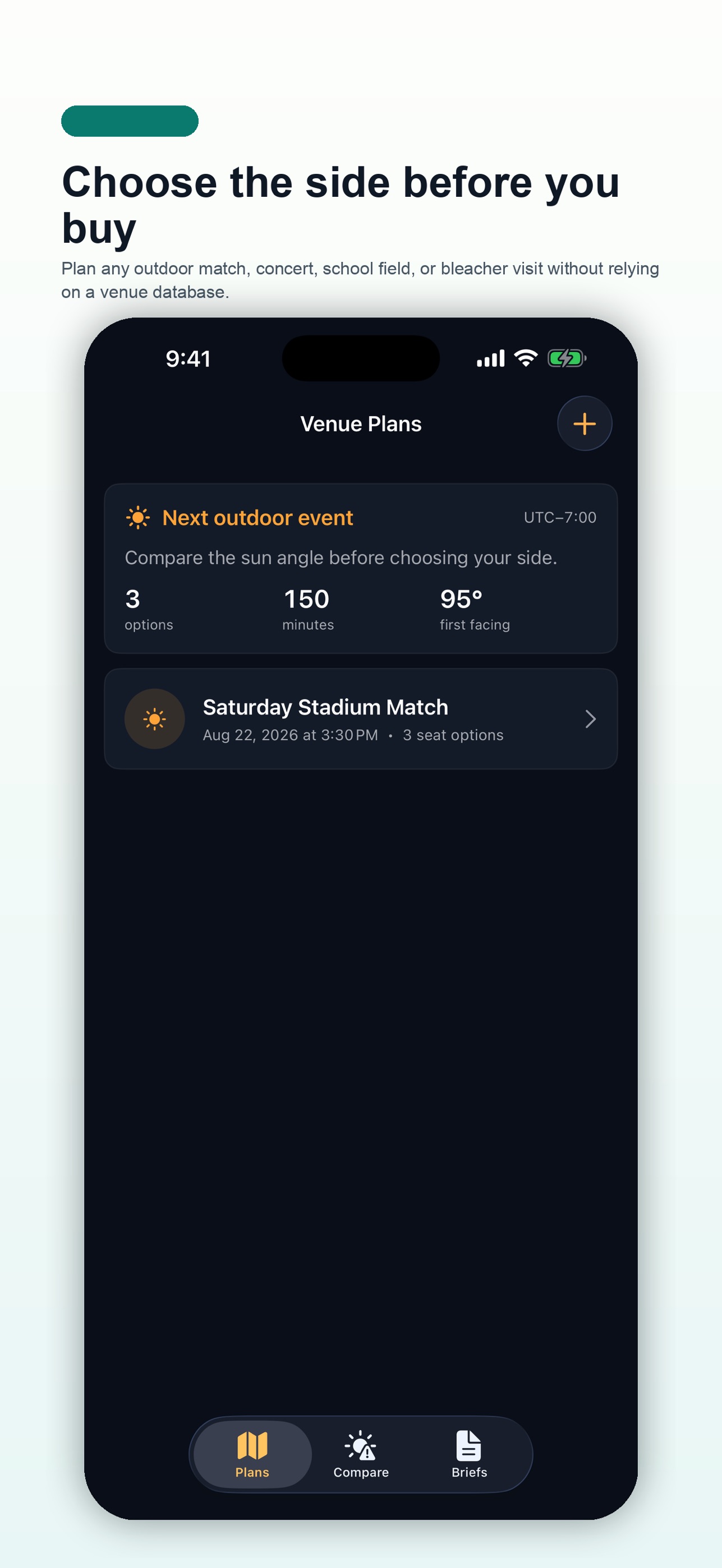 Screenshot 1 of ShadeSide Seat Sun
