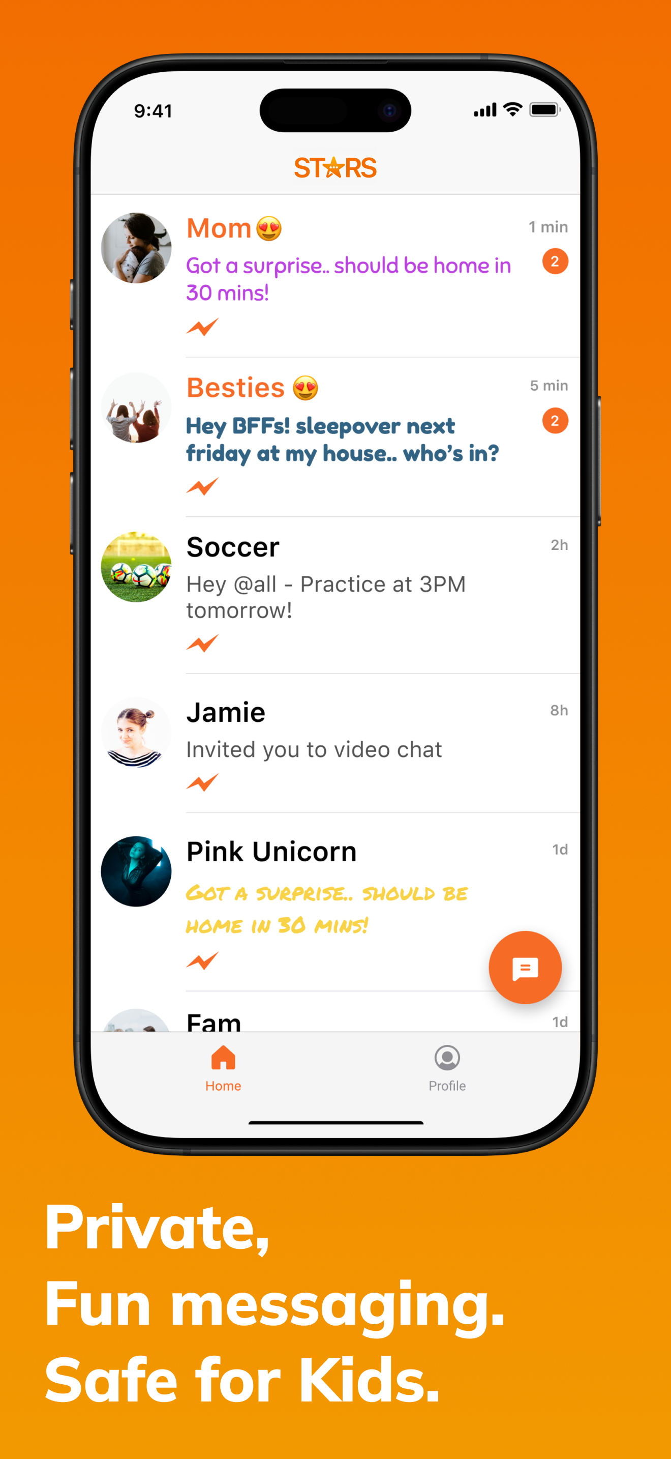 Stars Messenger Kids Safe Chat