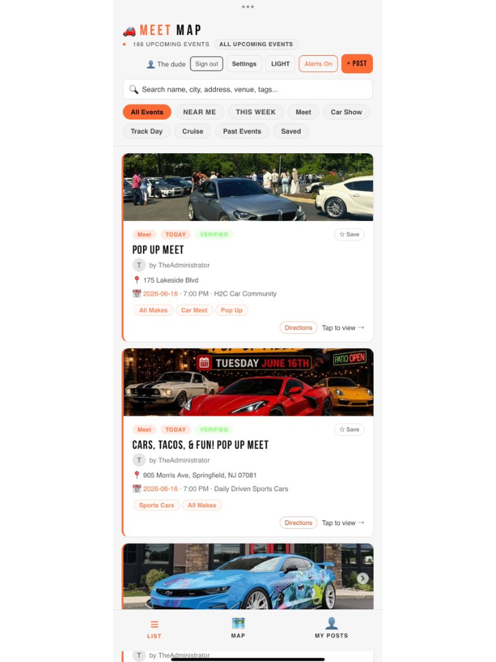 Meet Map – Car Meets