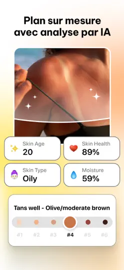 Capture d'écran de SunRay Tanning Routine App sur iPhone 3