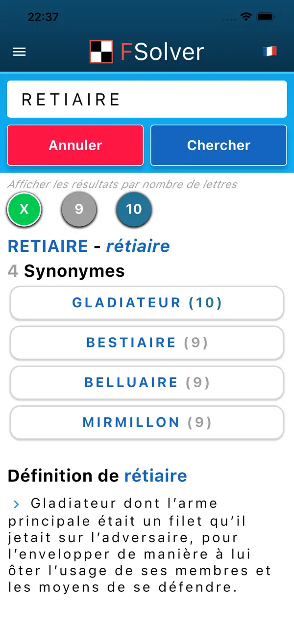 Screenshot #3 pour FSolver Solutions Mots Croisés